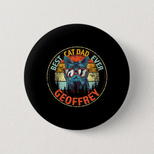Geoffrey Cat Dad Ever Funny Name 6 Cm Round Badge