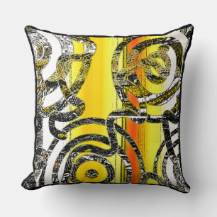 GeoGlow Throw Pillow