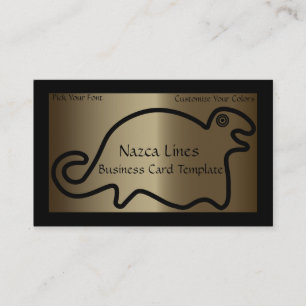 Geoglyph Logo Animal Nazca Lines Seal Business Card