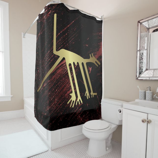 Geoglyphs Nazca Peru Animals Shower Curtain (In Situ)