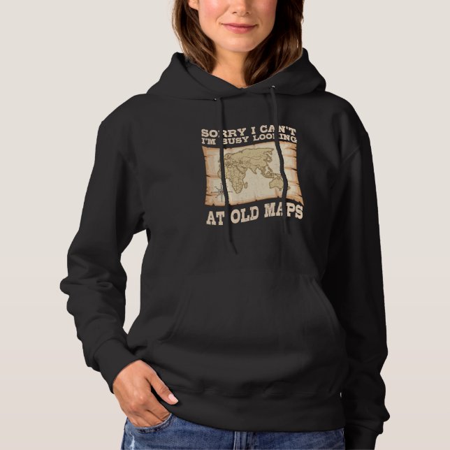 Geographer World Map Cartographer Geography Geolog Hoodie (Front)