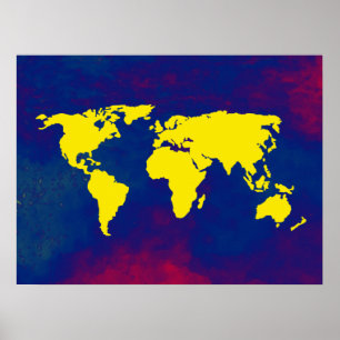 geographic world map decor
