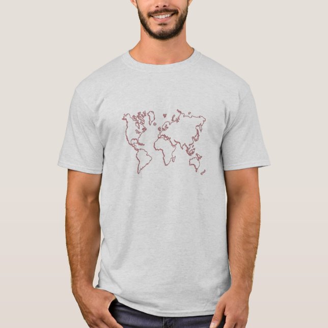 geographic world map t-shirt design (Front)