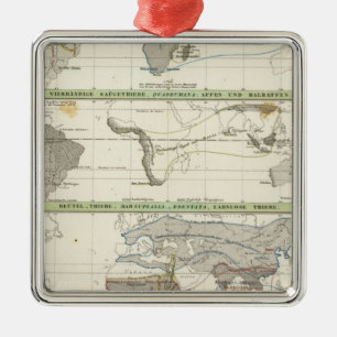 Geographical Distribution Metal Ornament