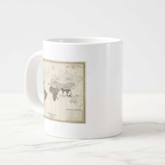 Geographical Distribution of Vegetation Large Coffee Mug (Front Left)