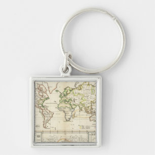Geographical spread of the human race key ring