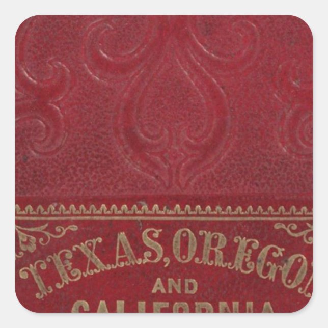 Geographical view of Texas Square Sticker (Front)