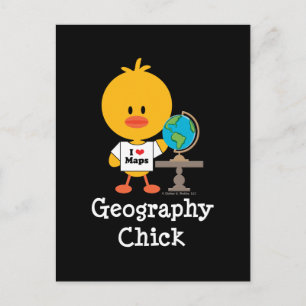 Geography Chick Postcard