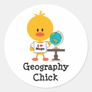 Geography Chick Stickers