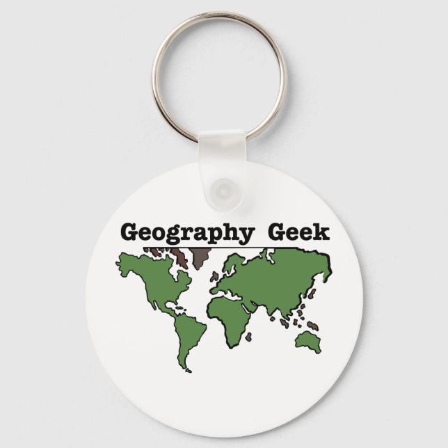Geography Geek Key Ring (Front)