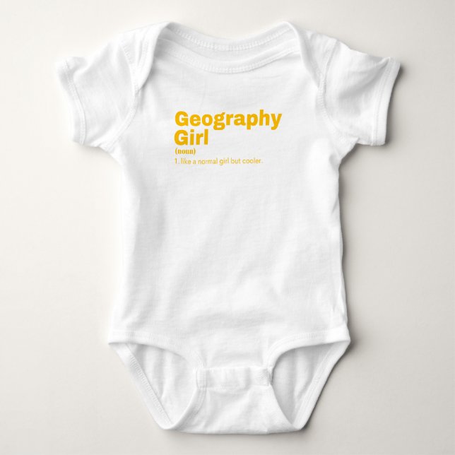 Geography Girl - Geography Baby Bodysuit (Front)
