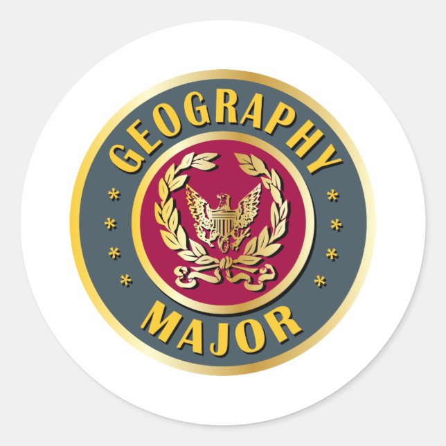 Geography Major Classic Round Sticker (Front)