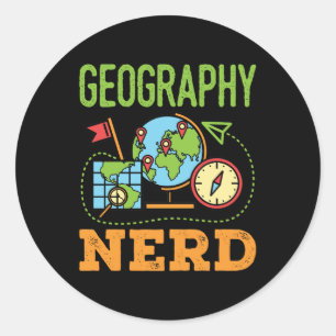 Geography Nerd Classic Round Sticker