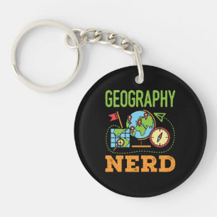 Geography Nerd Key Ring