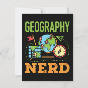 Geography Nerd Postcard