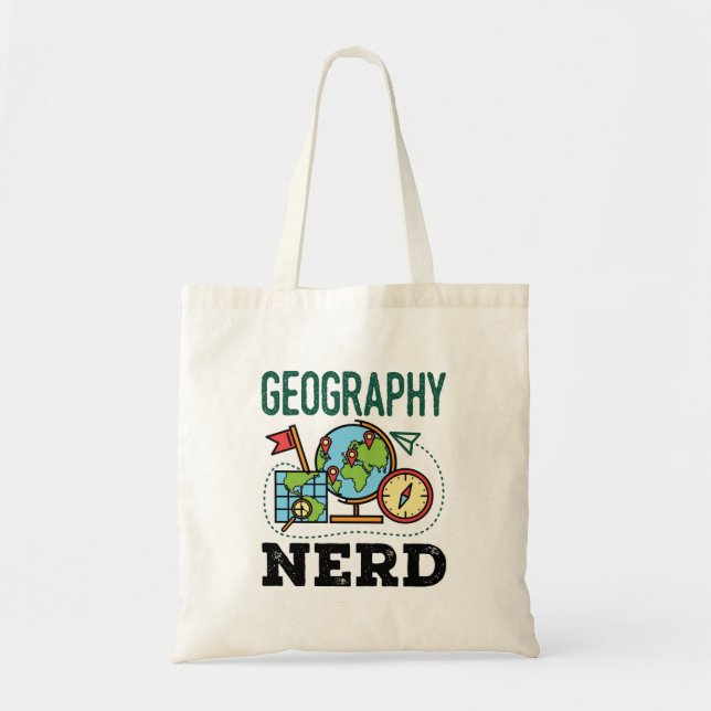 Geography Nerd Tote Bag (Front)