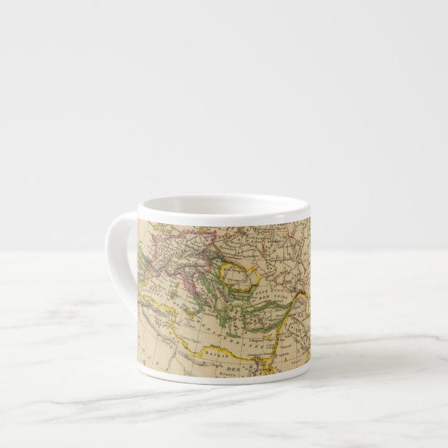 Geography of the Middle Ages Espresso Cup (Front Left)