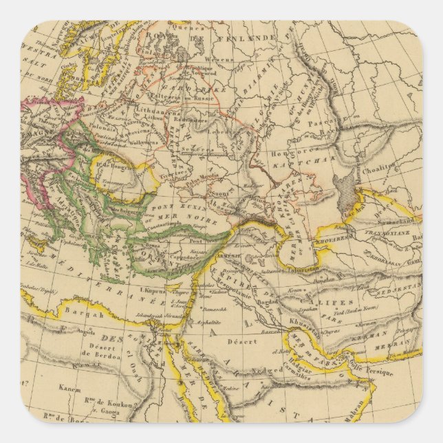 Geography of the Middle Ages Square Sticker (Front)