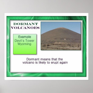 Geography, Physical dormant volcanoes Poster