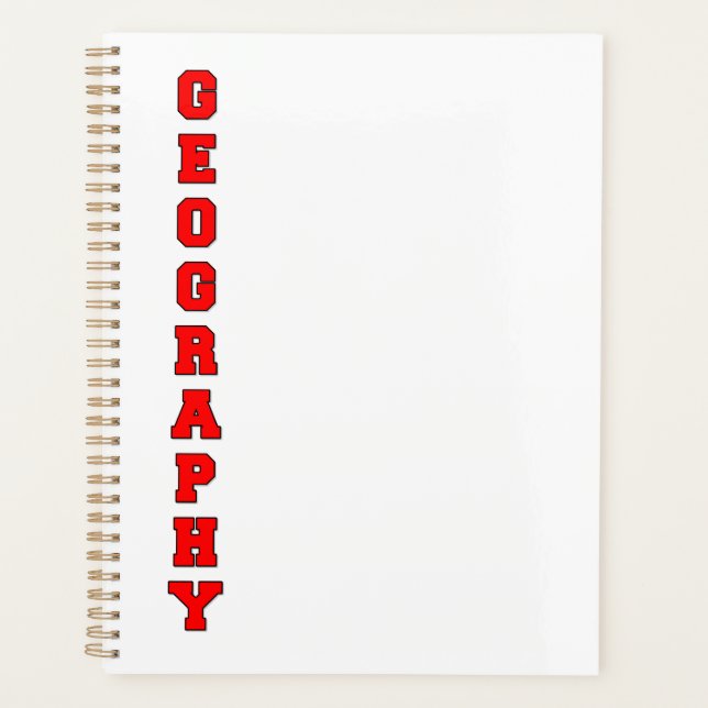 Geography Planner (Front)
