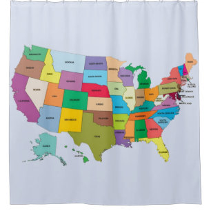 GEOGRAPHY REFRESHER while on the Throne (USA) Shower Curtain