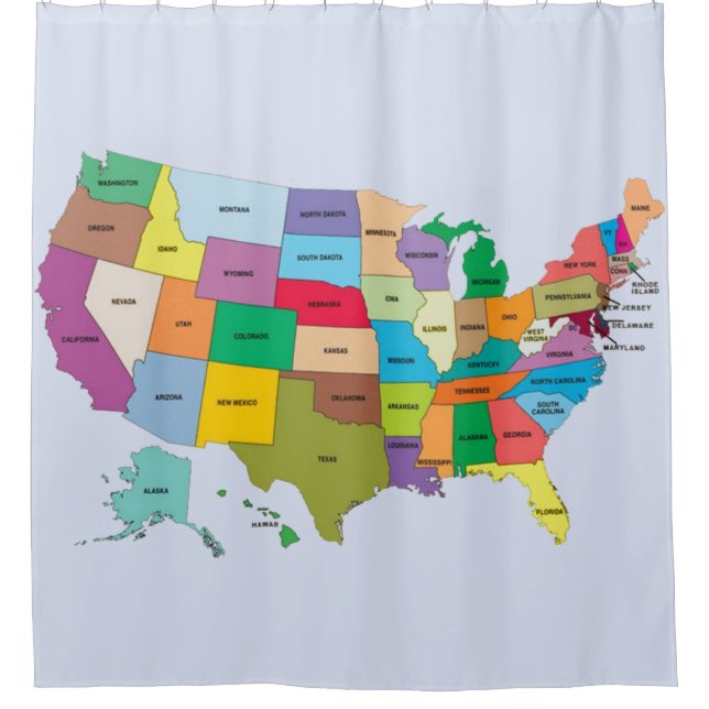 GEOGRAPHY REFRESHER while on the Throne (USA) Shower Curtain (Front)