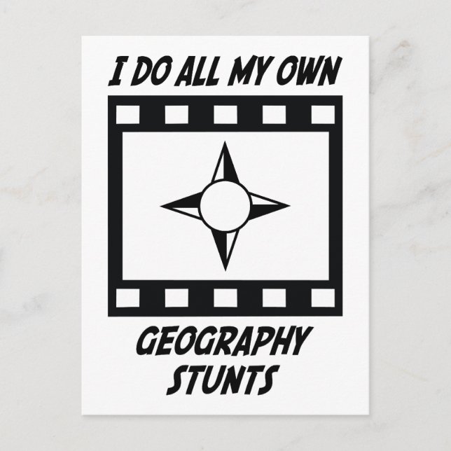Geography Stunts Postcard (Front)