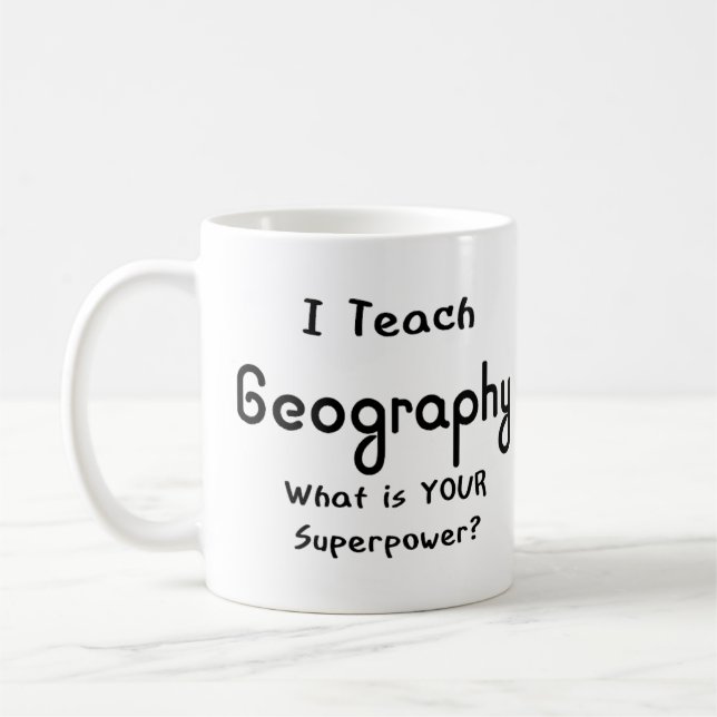 geography teach coffee mug (Left)