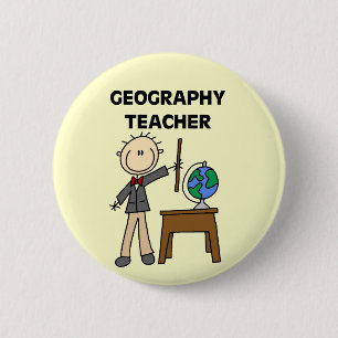 Geography Teacher 6 Cm Round Badge