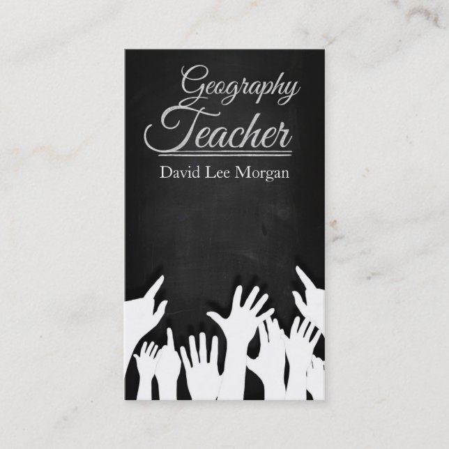 Geography Teacher Business Card (Front)