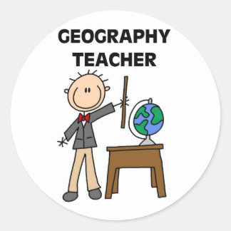 Geography Teacher Classic Round Sticker
