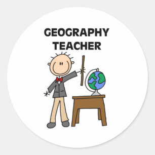 Geography Teacher Classic Round Sticker