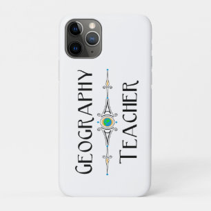 Geography Teacher Decorative Line iPhone 11 Pro Case
