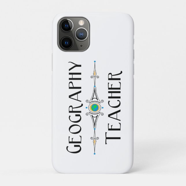 Geography Teacher Decorative Line Case-Mate iPhone Case (Back)