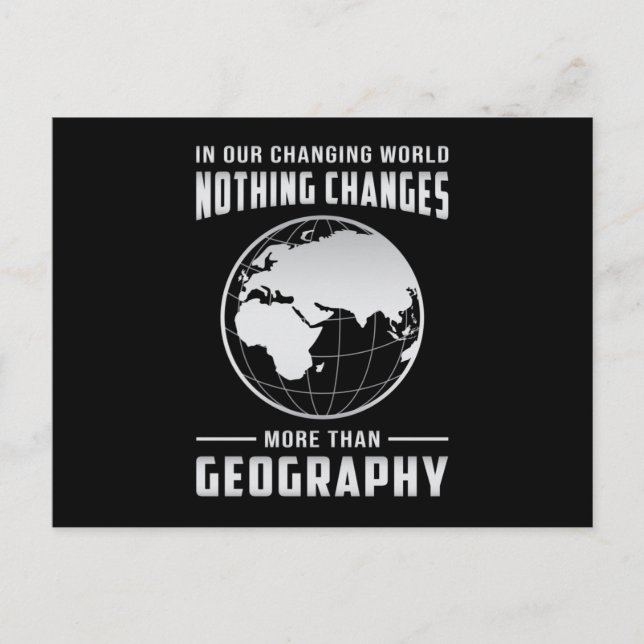 Geography Teacher Funny Map World Continents Gift Postcard (Front)