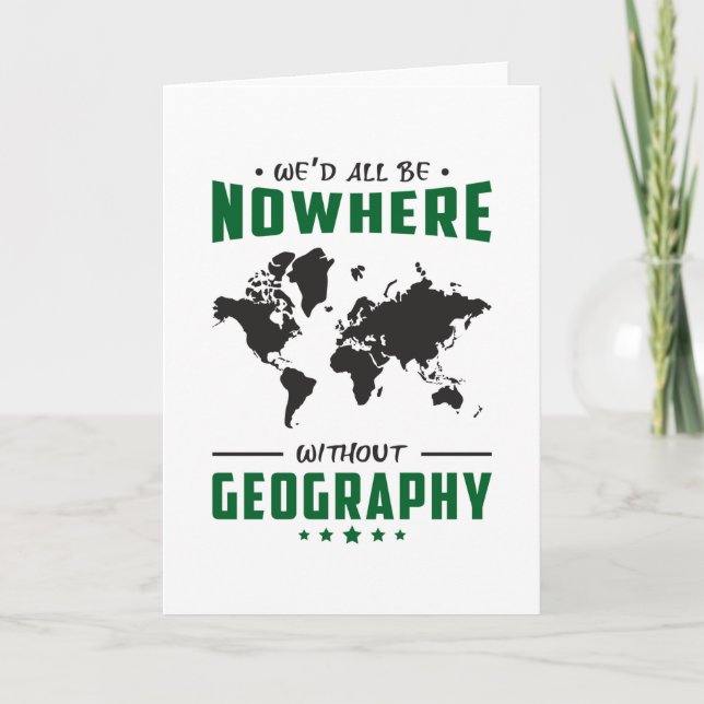 Geography Teacher Funny World Continents Gift Idea Card (Front)