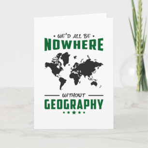 Geography Teacher Funny World Continents Gift Idea Card
