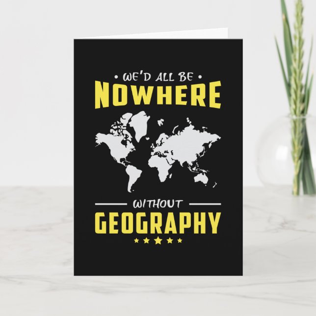 Geography Teacher Funny World Continents Map Gift Card (Front)