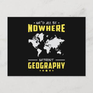 Geography Teacher Funny World Continents Map Gift Postcard