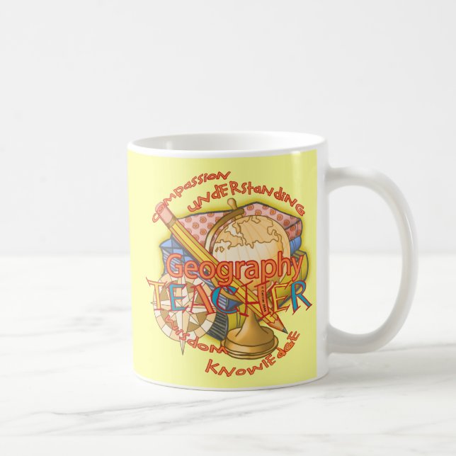 Geography Teacher Motto Coffee Mug (Right)