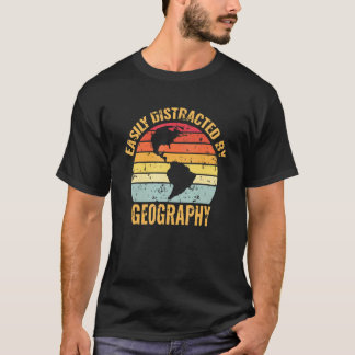 Geography Teacher Retro Vintage Geographer World M T-Shirt
