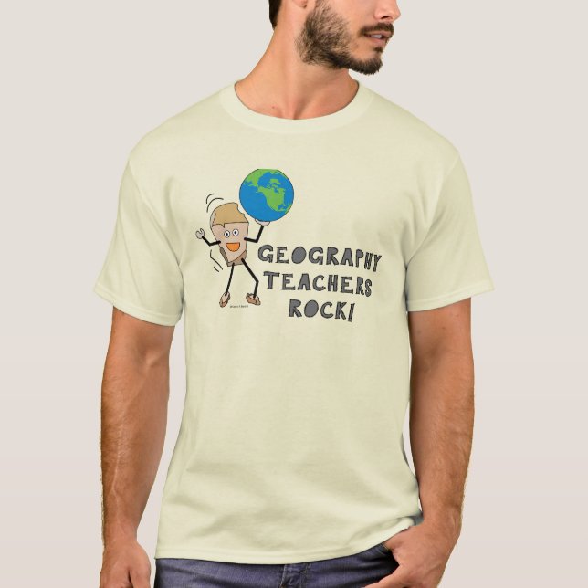 Geography Teachers Rock  T-Shirt (Front)