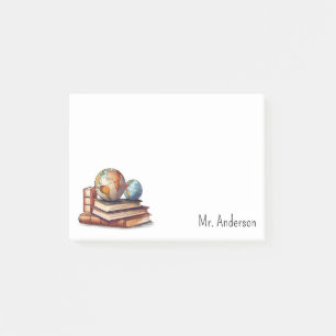 Geography World History Teacher Name Post-it Notes