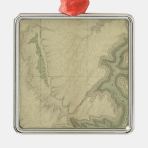 Geologic Map Of The Southern 3 Metal Ornament