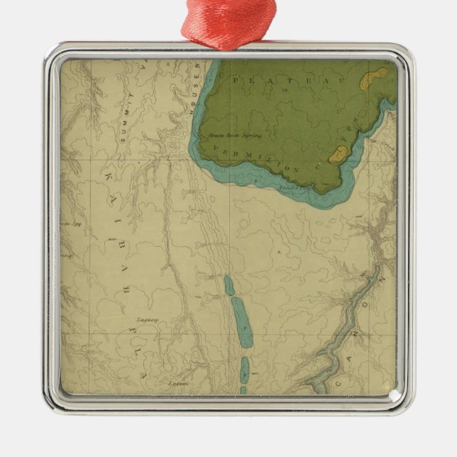 Geologic Map Showing The Kanab Metal Ornament (Front)