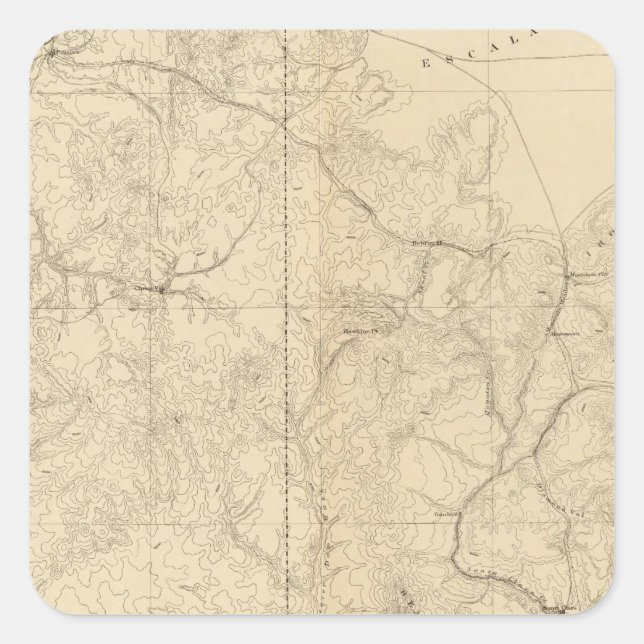 Geologic Map Showing The South Western Portion Square Sticker (Front)