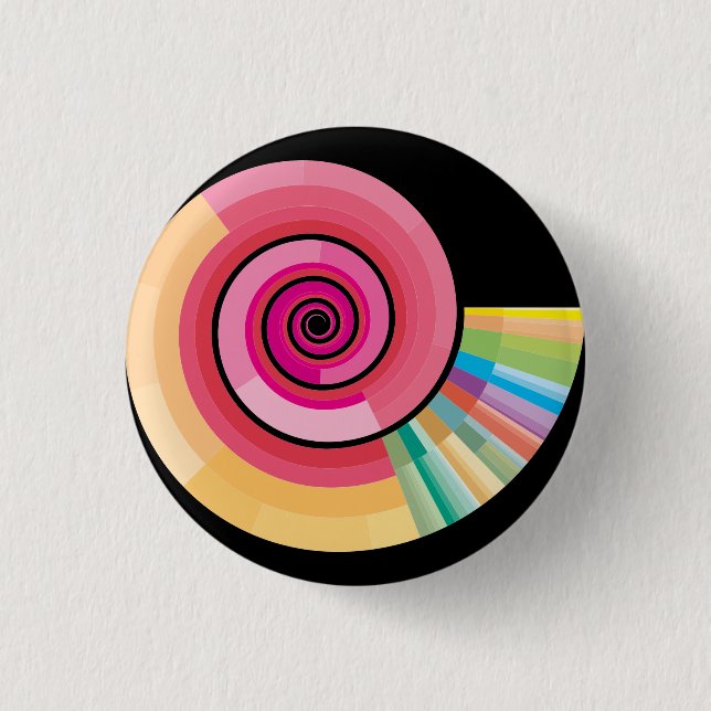 Geologic timescale spiral 3 cm round badge (Front)