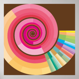 Geologic timescale spiral poster
