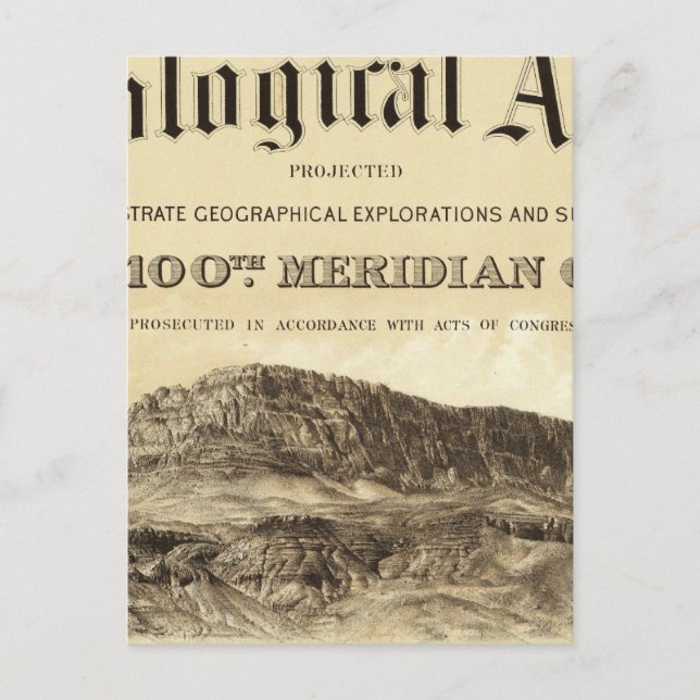 Geological Atlas Title Page Postcard (Front)