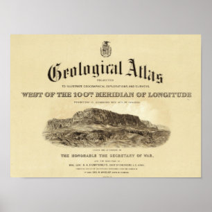 Geological Atlas Title Page Poster